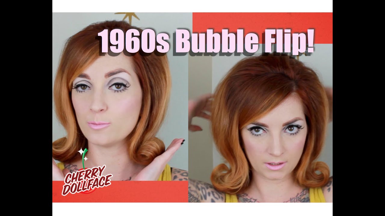 Винтажные волосы от Era: Bubble Flip 1960-х! ВИШНЕВОЕ ЛИЦО КУКЛЫ