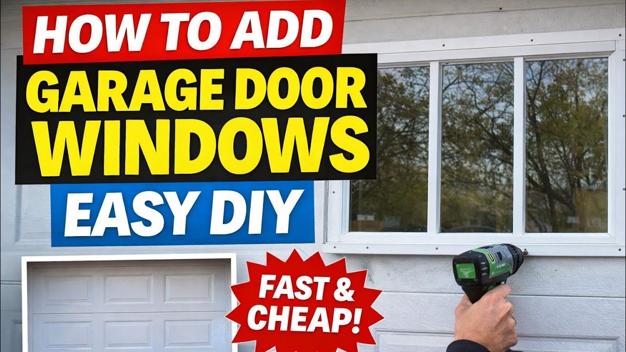 Easy DIY Install Windows in Your Garage Door in No Time! #garagedoorwindows #garagedoor #diyprojects