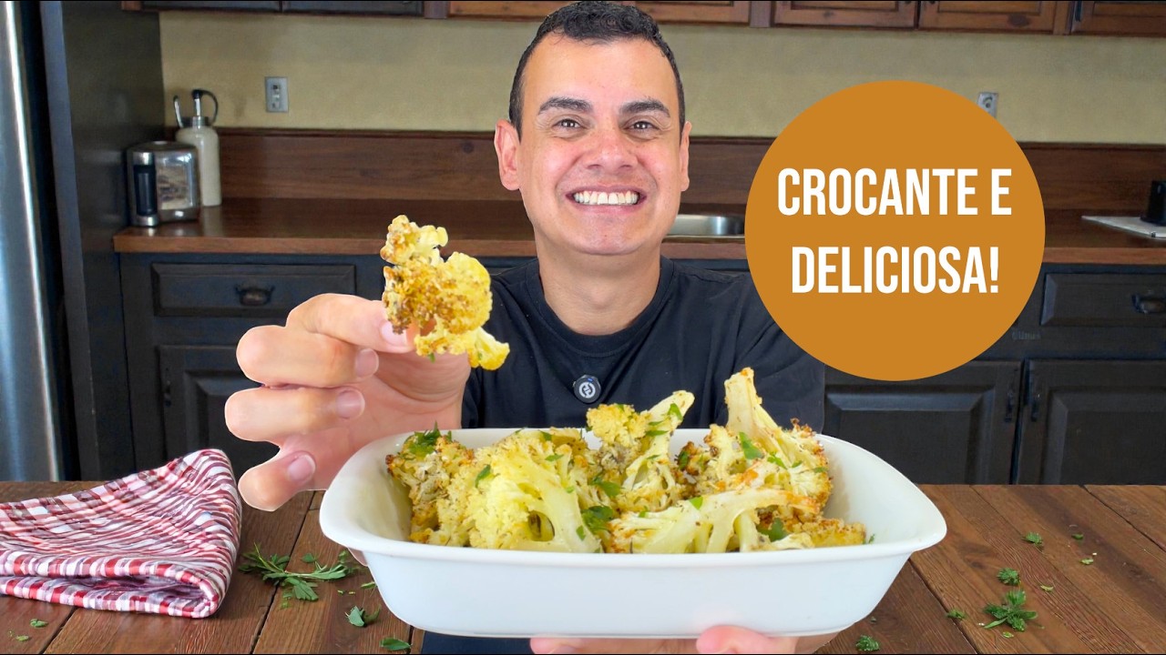 Couve-Flor Crocante com Queijo e Alho — Rápida, Barata e DELICIOSA!