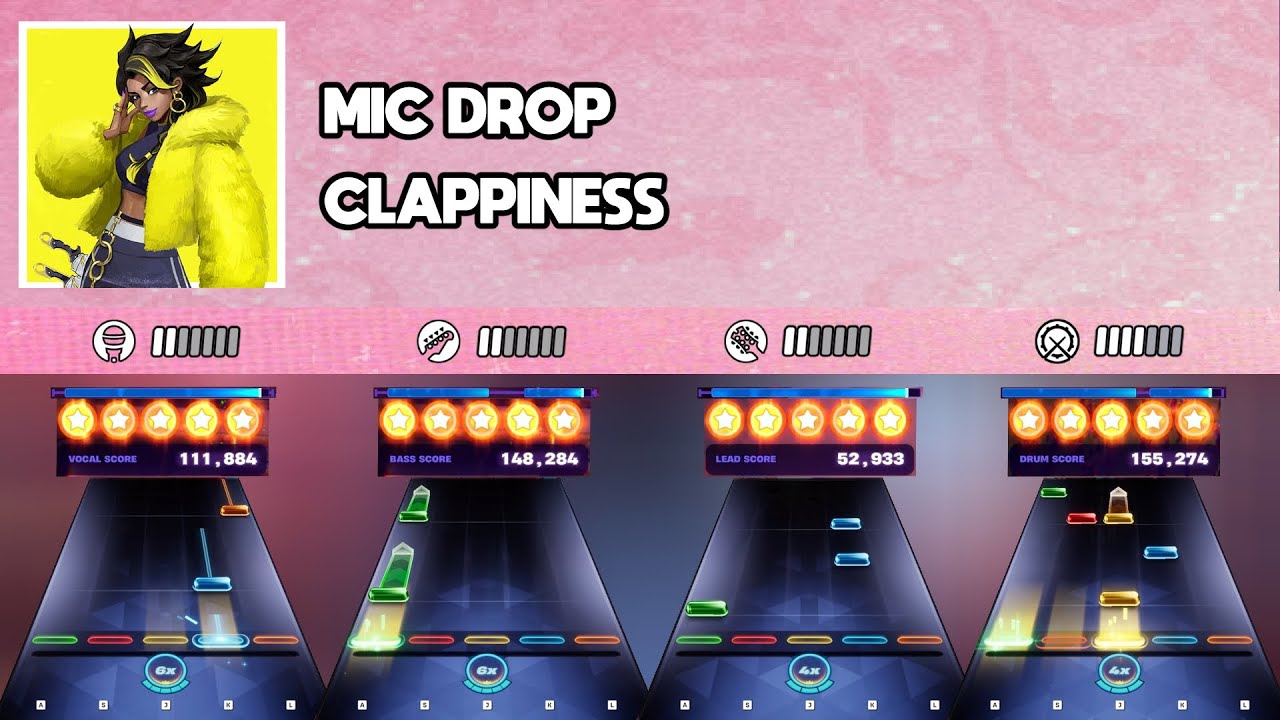 [Fortnite Festival] Mic Drop - Clappiness || All Instruments Expert 100%