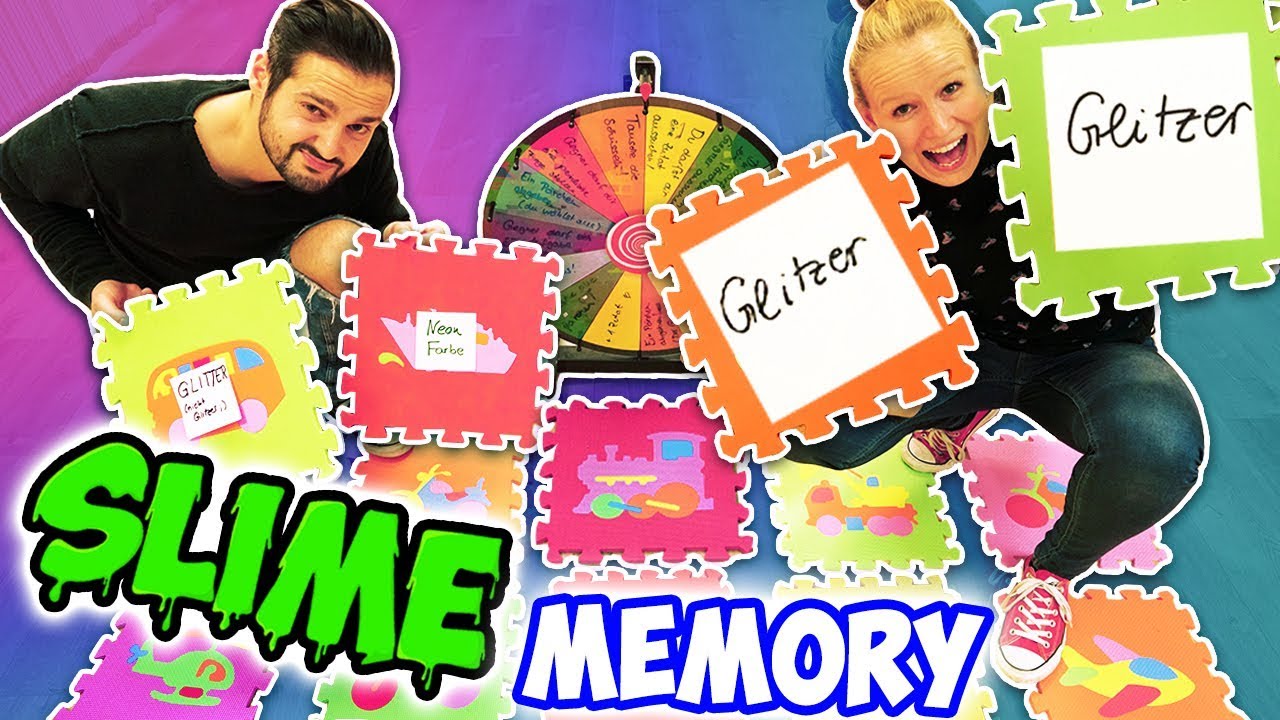 XXL SLIME MEMORY Wer kann die besten Slime Pärchen aufdecken? Neue Schleim Challenge Kathi vs Kaan