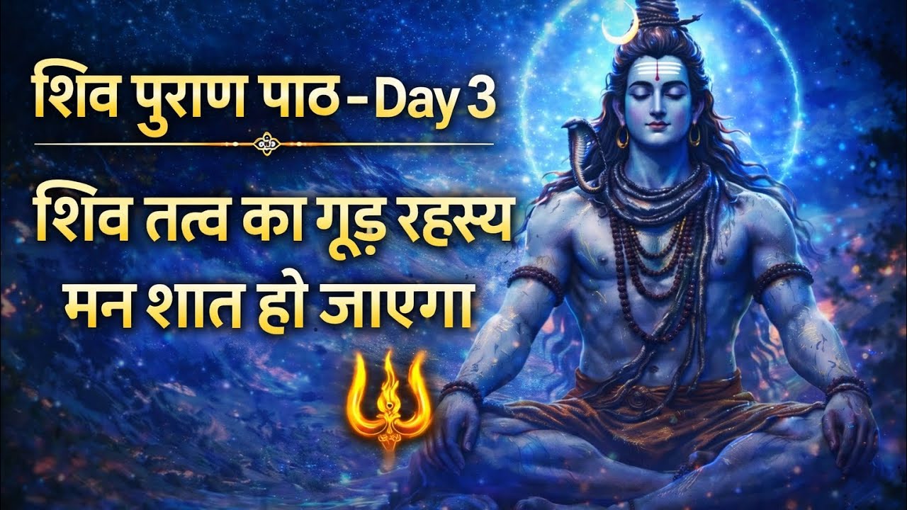 शिव पुराण पाठ – Day 3 🕉️ | शिव तत्व का गूढ़ रहस्य | सुनते ही मन शांत हो जाएगा 