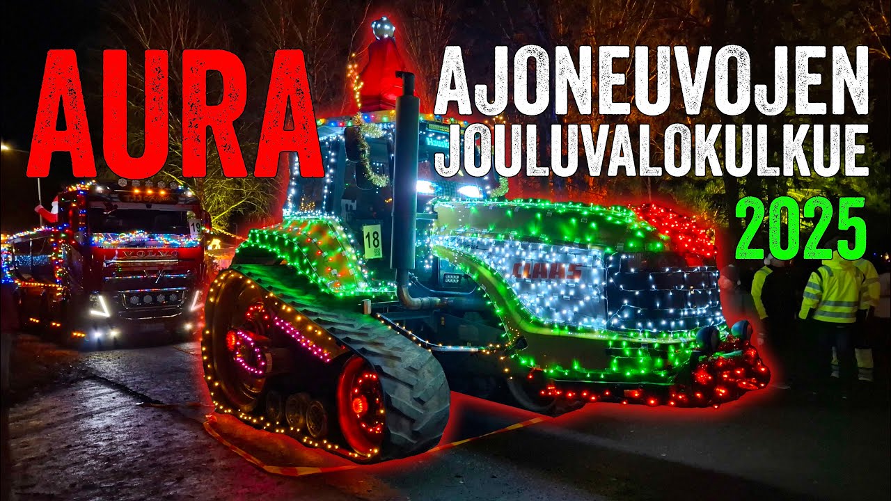 Ajoneuvojen jouluvalokulkue 2025 | Aura