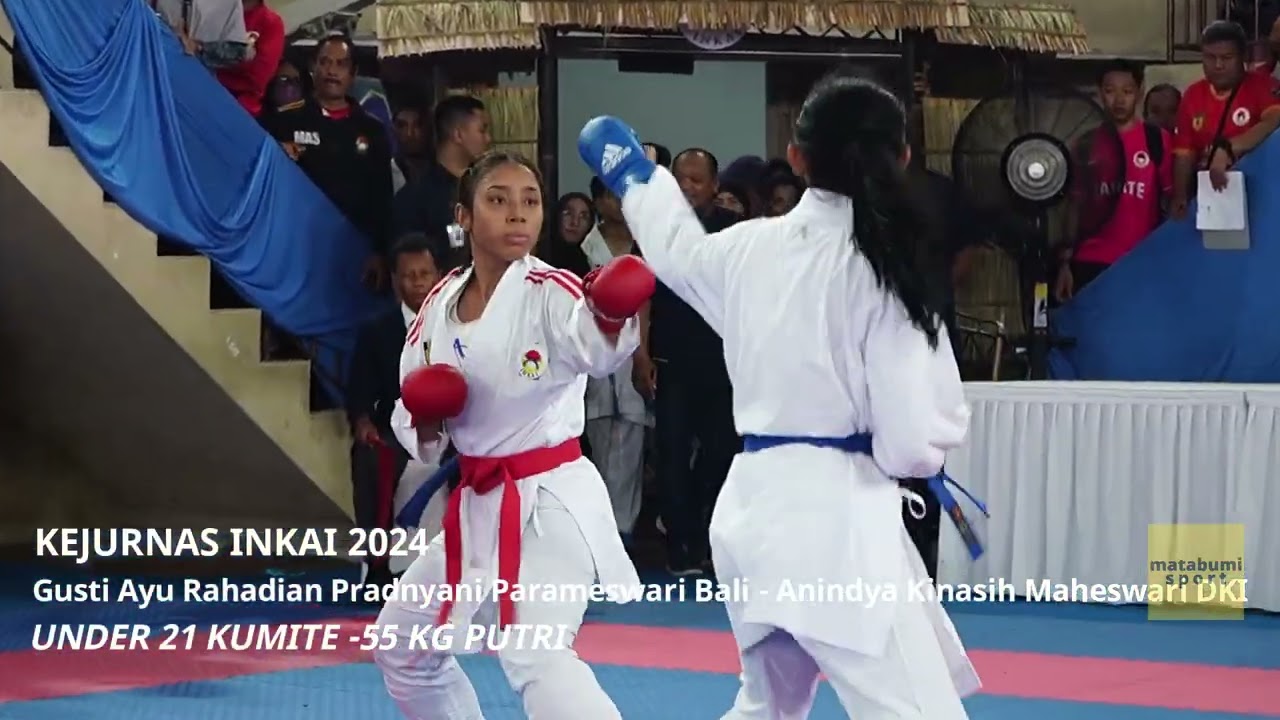 KEJURNAS INKAI 2024 | Gusti Ayu Rahadian VS Anindya Kinasih Maheswari | UNDER 21 KUMITE -55 KG PUTRI