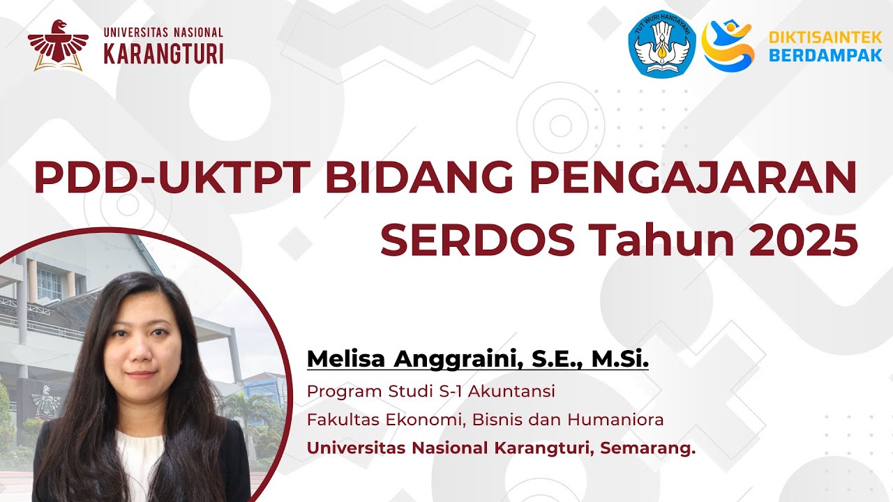 PDD-UKTPT Bidang Pengajaran | Melisa Anggraini | Universitas Nasional Karangturi | Serdos SMART 2025