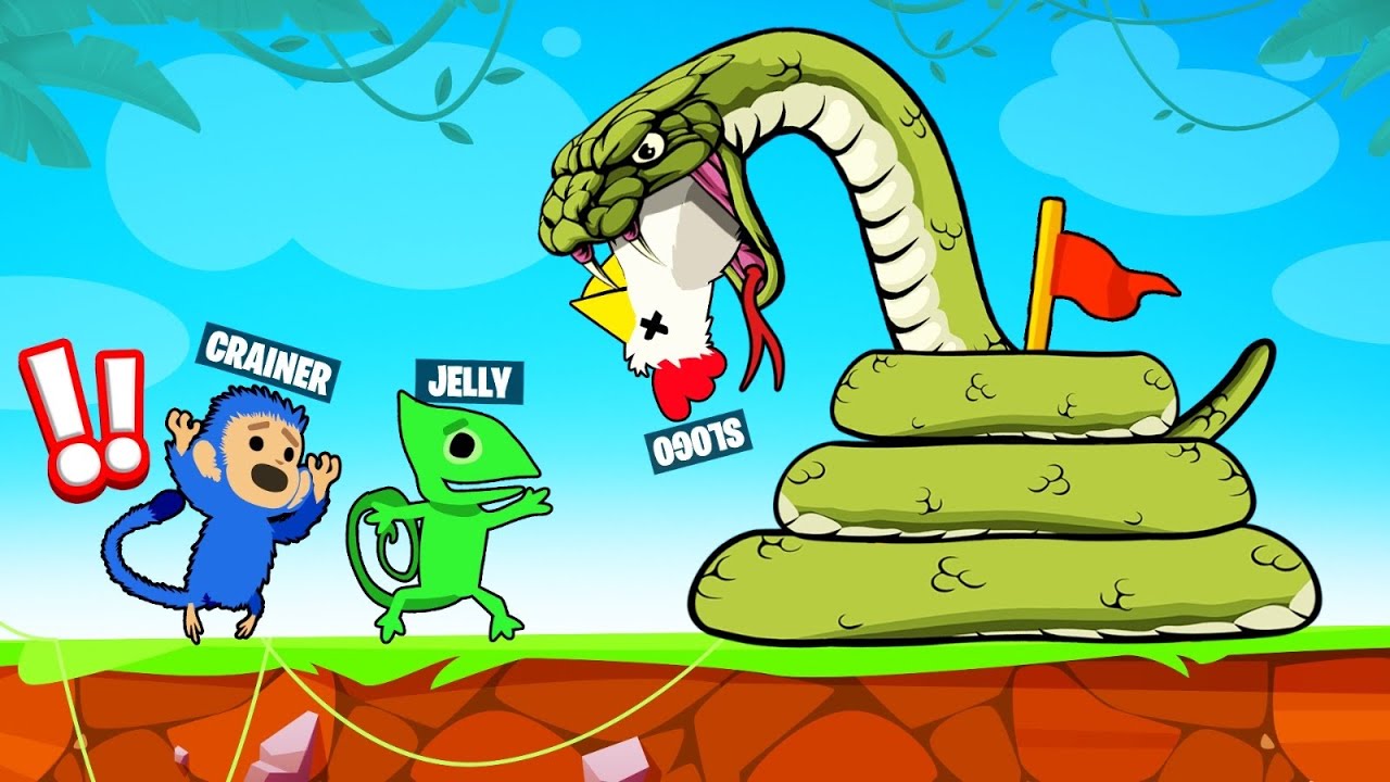 Fight The GIANT SNAKE To FINISH! (Ultimate Chicken Horse)