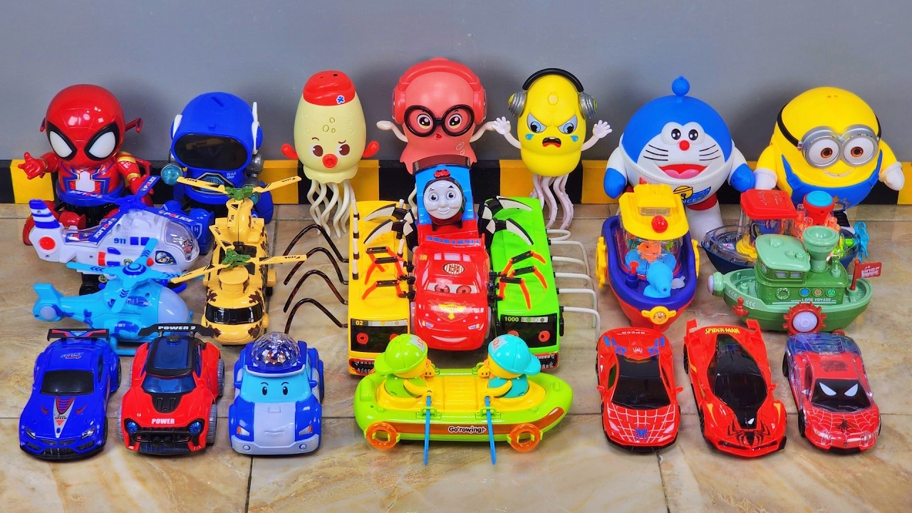 Pasukan Choo Choo Charles Berkumpul Thomas Exe Mcqueen Bus Tayo Robot Gurita Cumi Joget Car Toys.