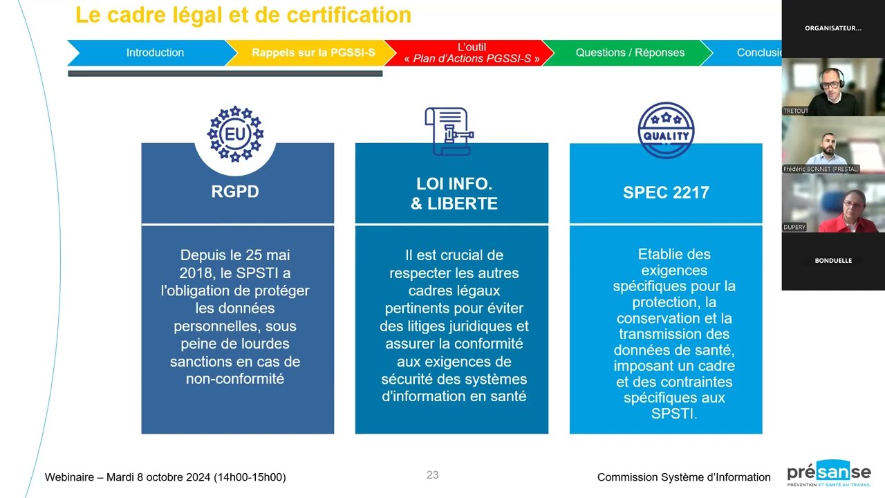 Webinaire de présentation de la grille d’analyse de la PGSSI-S