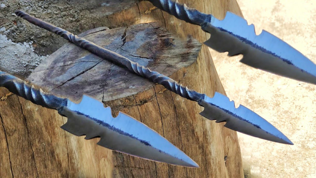 Forging a Small Twisted Spring Spear