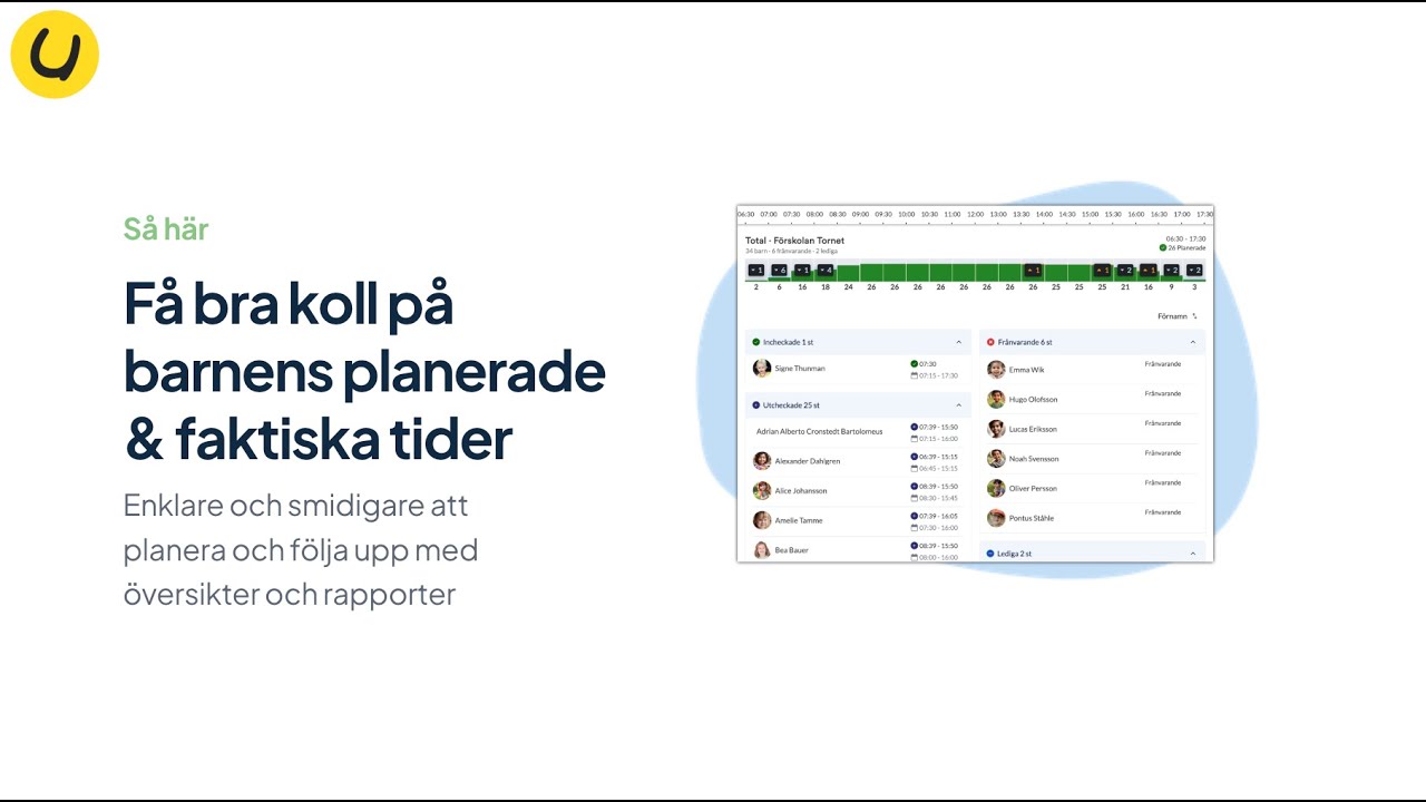 Bra koll på planerade & faktiska tider