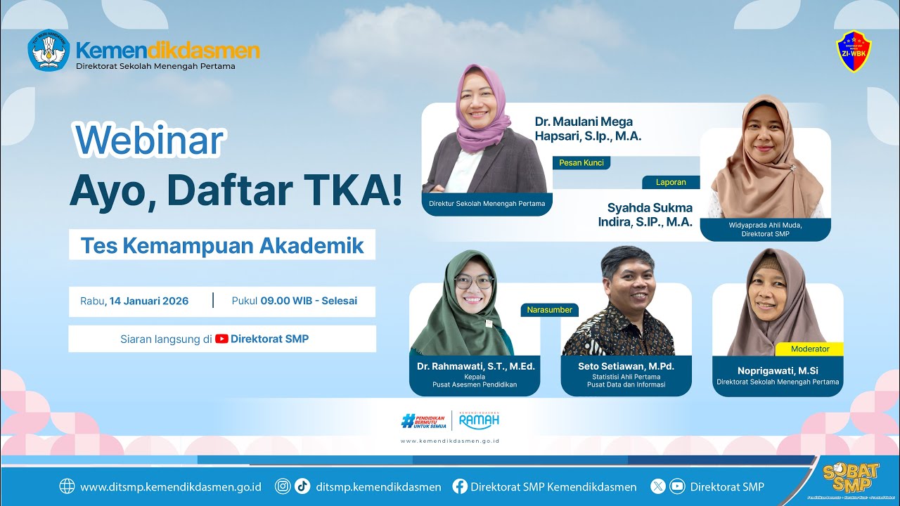 Webinar Ayo, daftar TKA