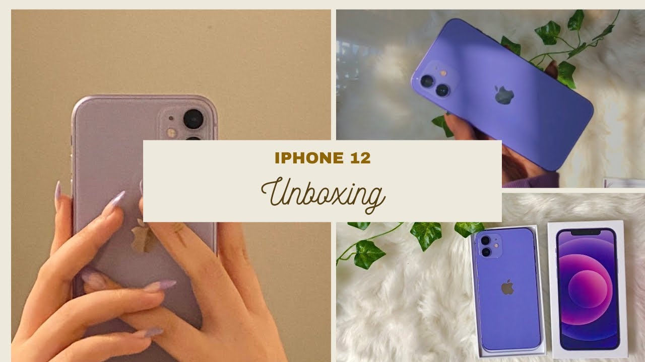 iPhone 12 (Purple 128 GB) 🍎unboxing set up + cute iPhone cover + (ASMR) #iphone12 #iphone12purple