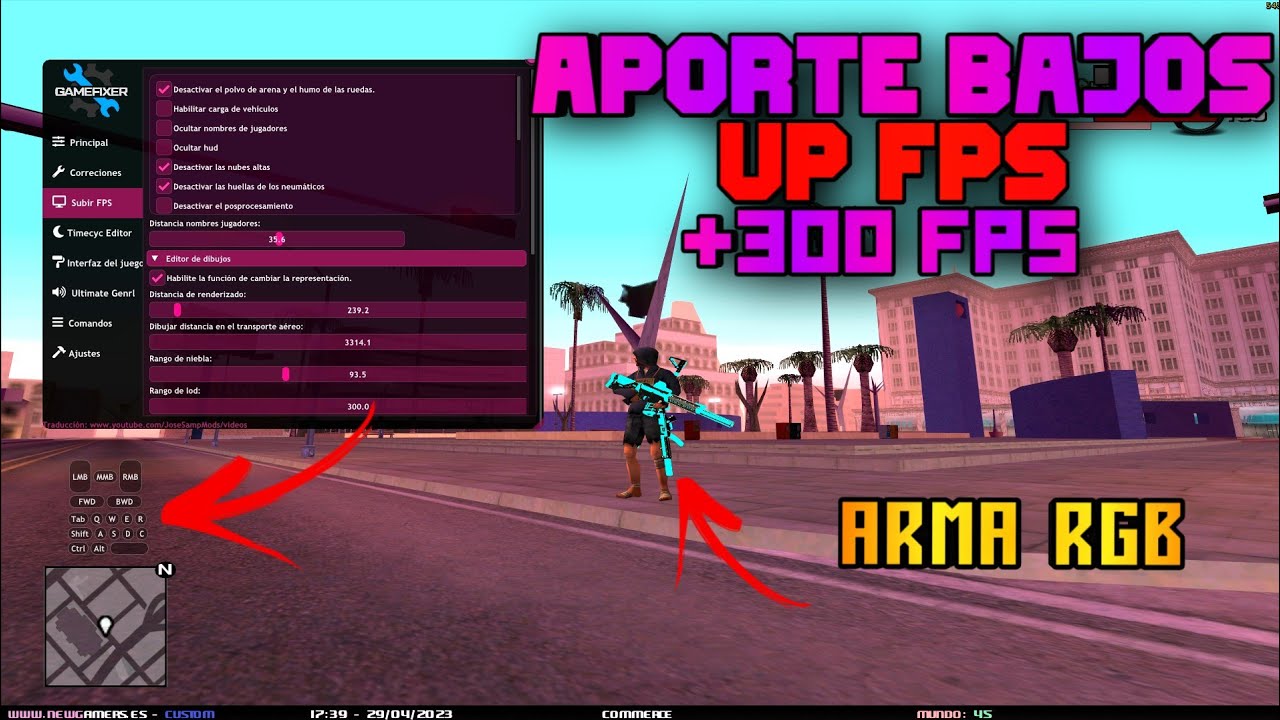 APORTE BAJOS RECURSOS  GTA SAMP FPS UP | +300 FPS
