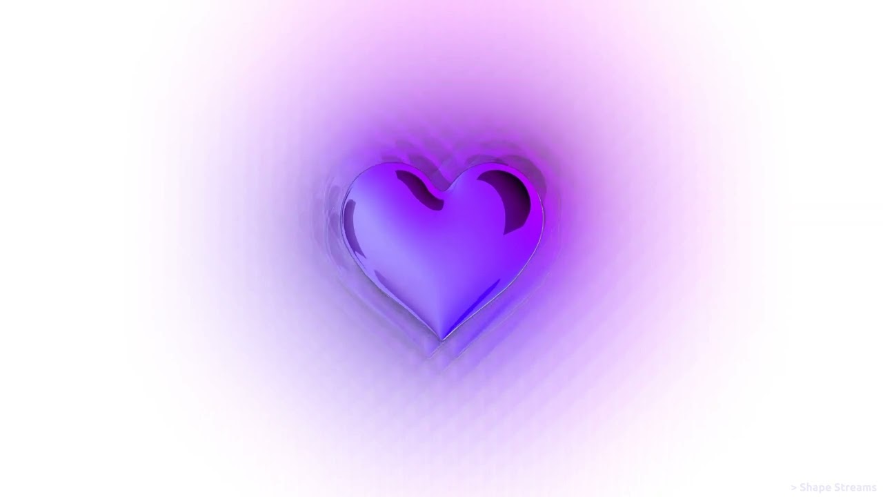 Violet Purple Beating Heart Motion Graphic, Hearts Background Video Effect | Sensory Wallpaper