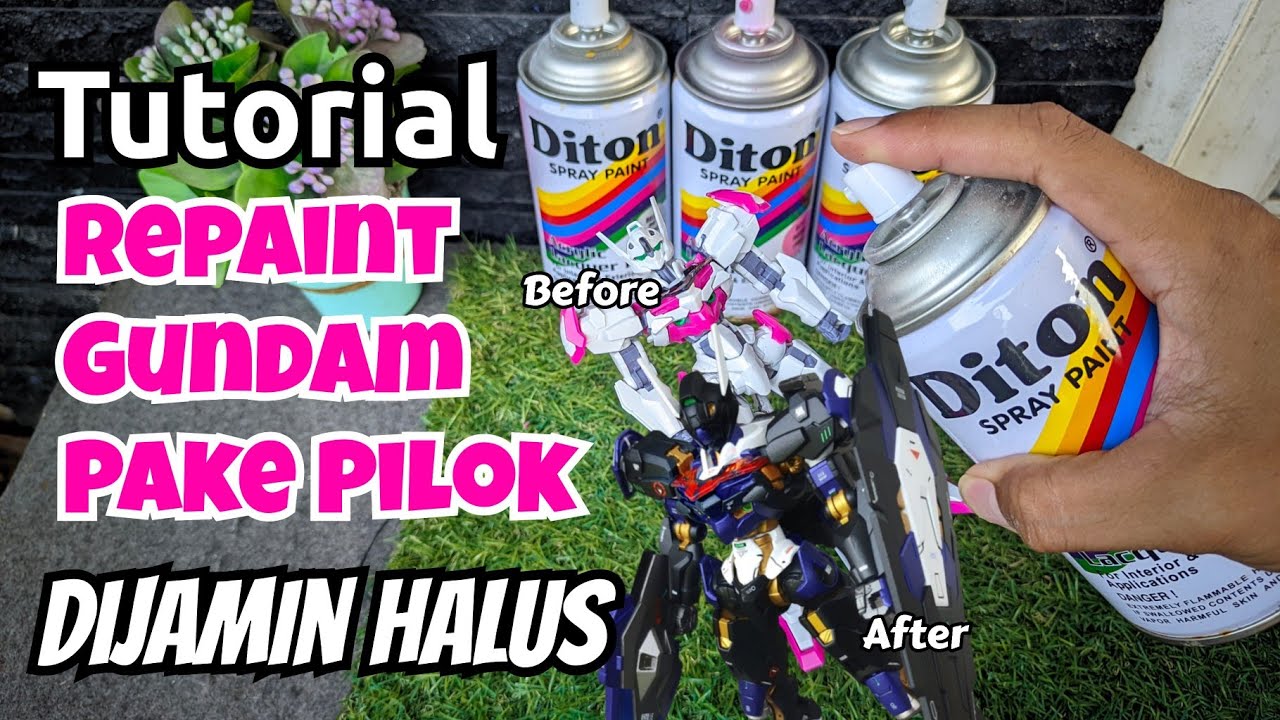 Tutorial Ngecat #Gundam pake Pilok!!! Dijamin HALUS, Anti Rontok. #Tamiya juga bisa