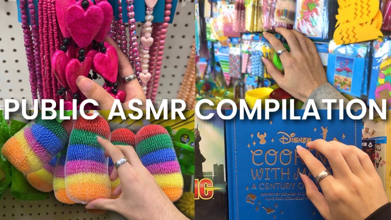 1+ HOUR OF PUBLIC ASMR! 🤎 (7 Different Locations) - lofi
