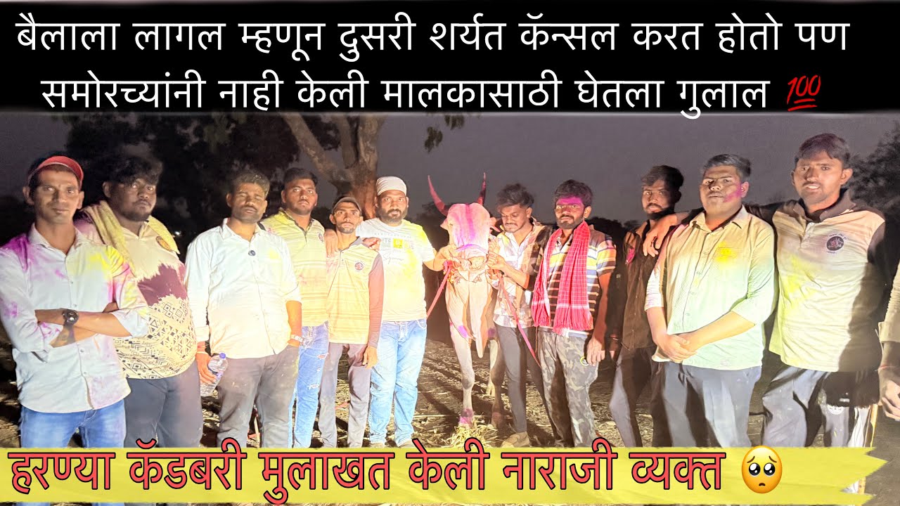 बैलाला लागल म्हणून दुसरी शर्यत कॅन्सल करत होतो पण समोरच्यांनी नाही केली मालकासाठी घेतला गुलाल 💯