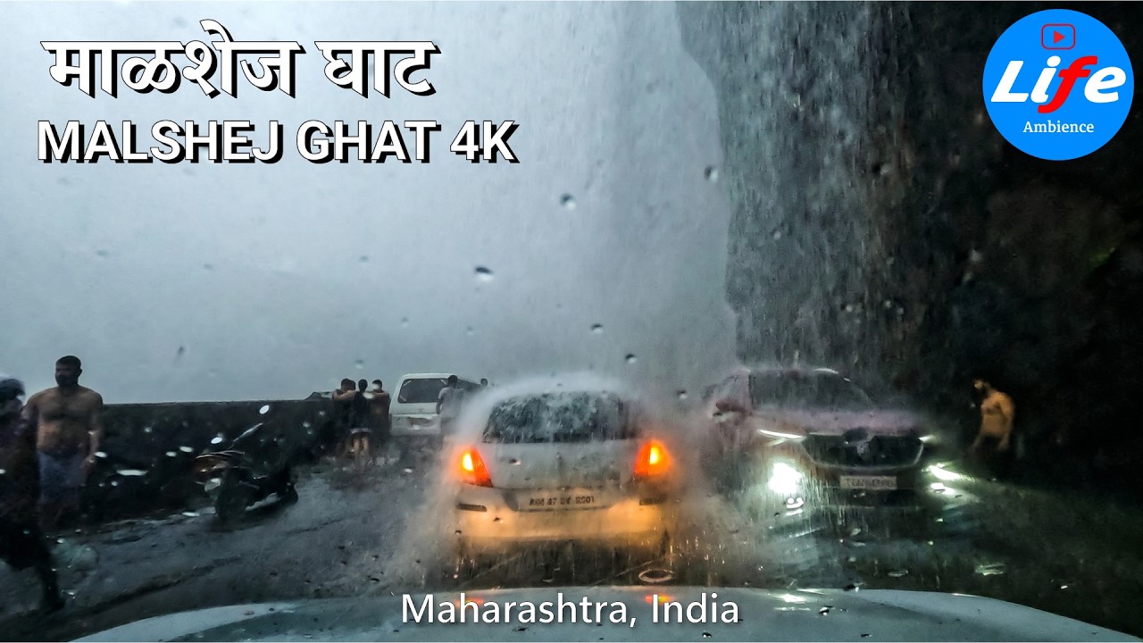 ASMR Ghat Driving in the Monsoon - Malshej Ghat - Western Ghats range - Maharashtra 4K