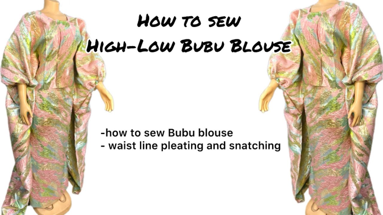 How to Sew High Low Bubu blouse with waist Snatching .. beginner friendly 