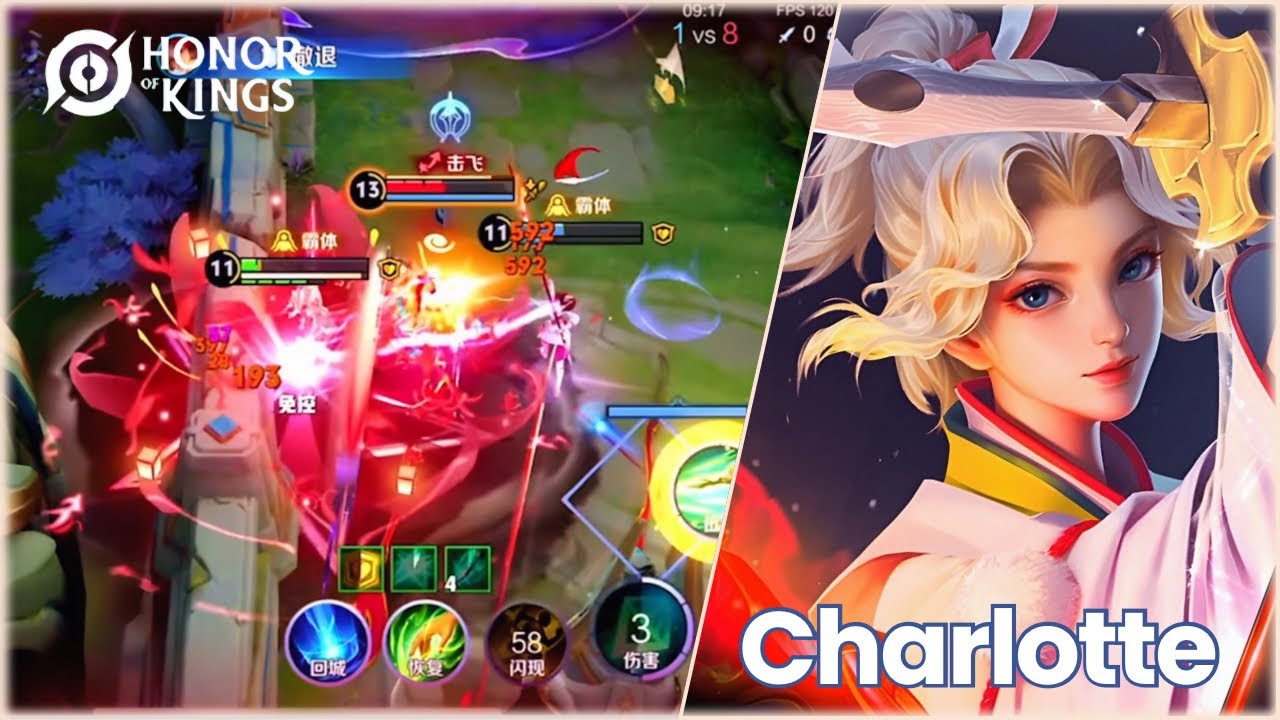 Honor of Kings ( Charlotte ) BLESSED SKIN, Hexsword themed skin  | Server China