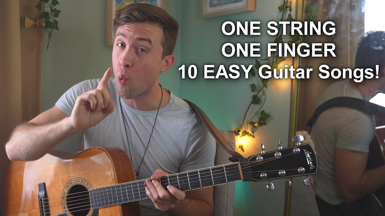 ONE FINGER Guitar Songs! The Top Ten Easiest Riffs EVER