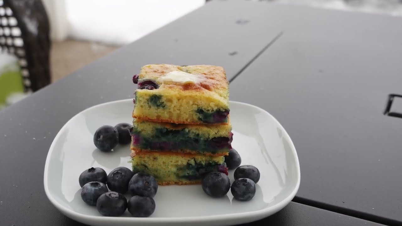Sheet Pan Blueberry Pancakes