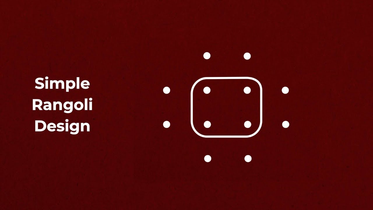 Simple Rangoli with dots | Daily Rangoli | Easy Rangoli with Dots | Beginner Kolam Design