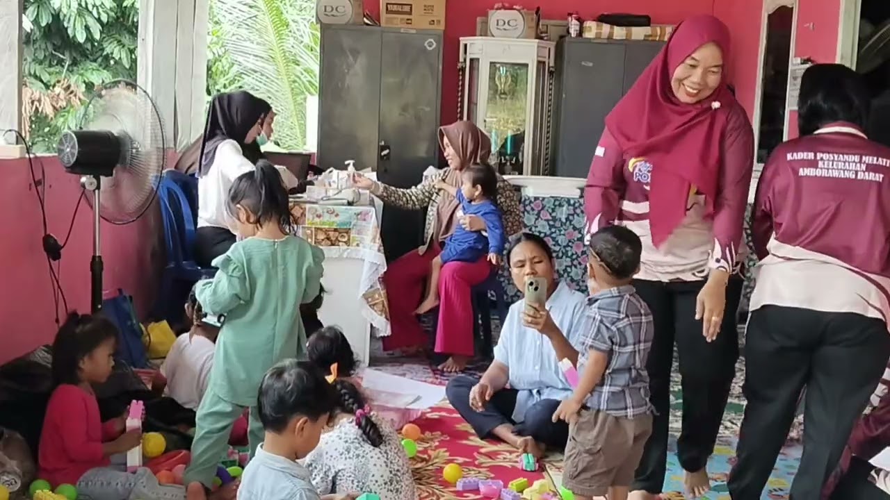 Program Rutin, tiap bulannya, kegiatan Posyandu 6 SPM Melati  4 di RT. 06. Kel. Amborawang Darat.