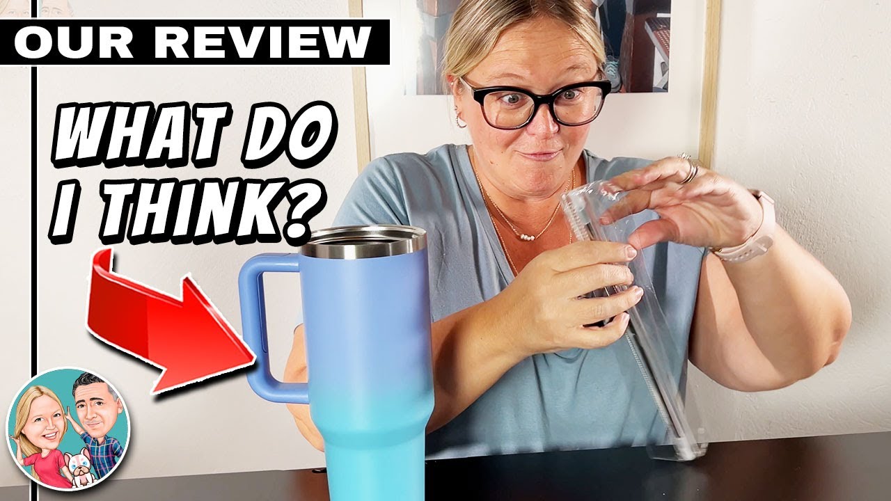 40 oz Stainless Steel Tumbler with Lid and Straw #stayhydrated