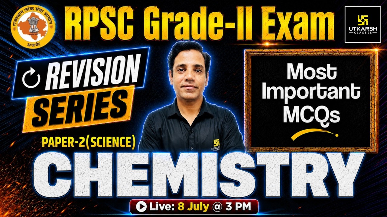 RPSC Grade-II Exam 2026 | Paper-2 Science | Chemistry Important MCQs | Dr. G.S. Soni Sir