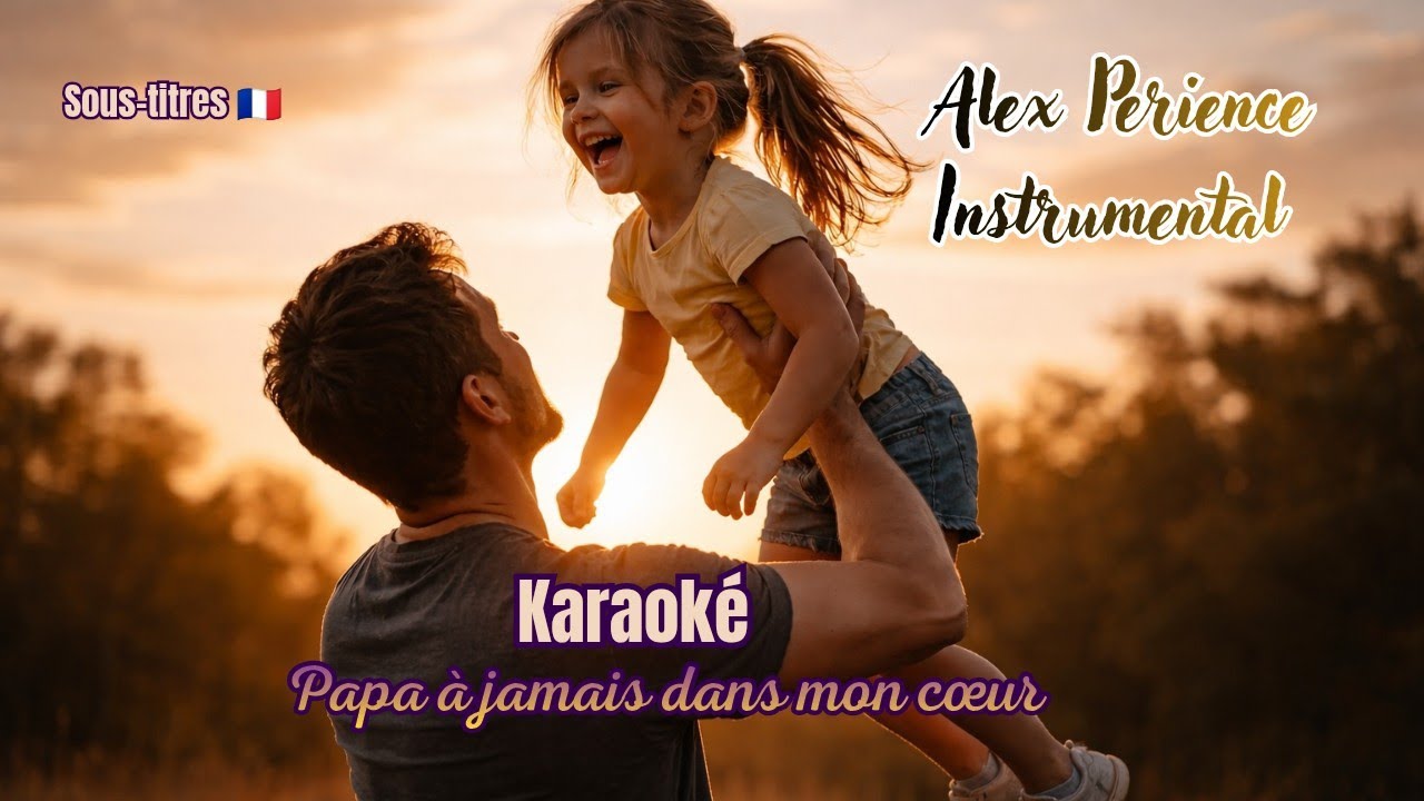 ❤️🍀 Papa à jamais dans mon cœur 🍀❤️ Instrumental Karaoké 🎵(Pop Électro 🎧) Animation IA 🎞️
