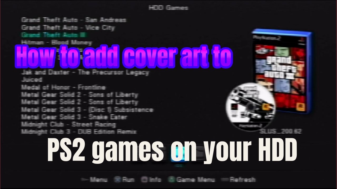 How to add cover art to PS2 games on a modded PS2 HDD, 2025.
