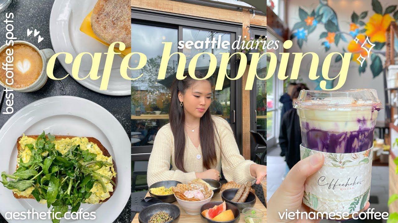 cafe hopping in seattle 🍵🌼 aesthetic coffee shops (ft. mushroom coffee, vietnamese coffee, & more)