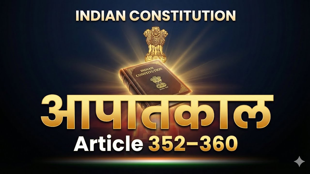 🇮🇳 भारतीय संविधान के आपात उपबंध | Article 352 से 360 | Emergency Provisions Explained 🇮🇳
