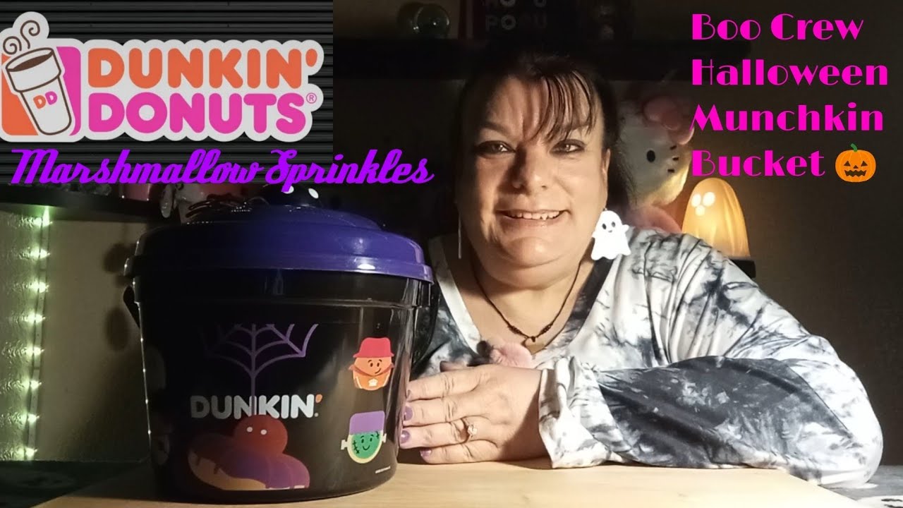 ASMR Dunkin Doughnuts Boo Bucket Munchkin Halloween Doughnuts