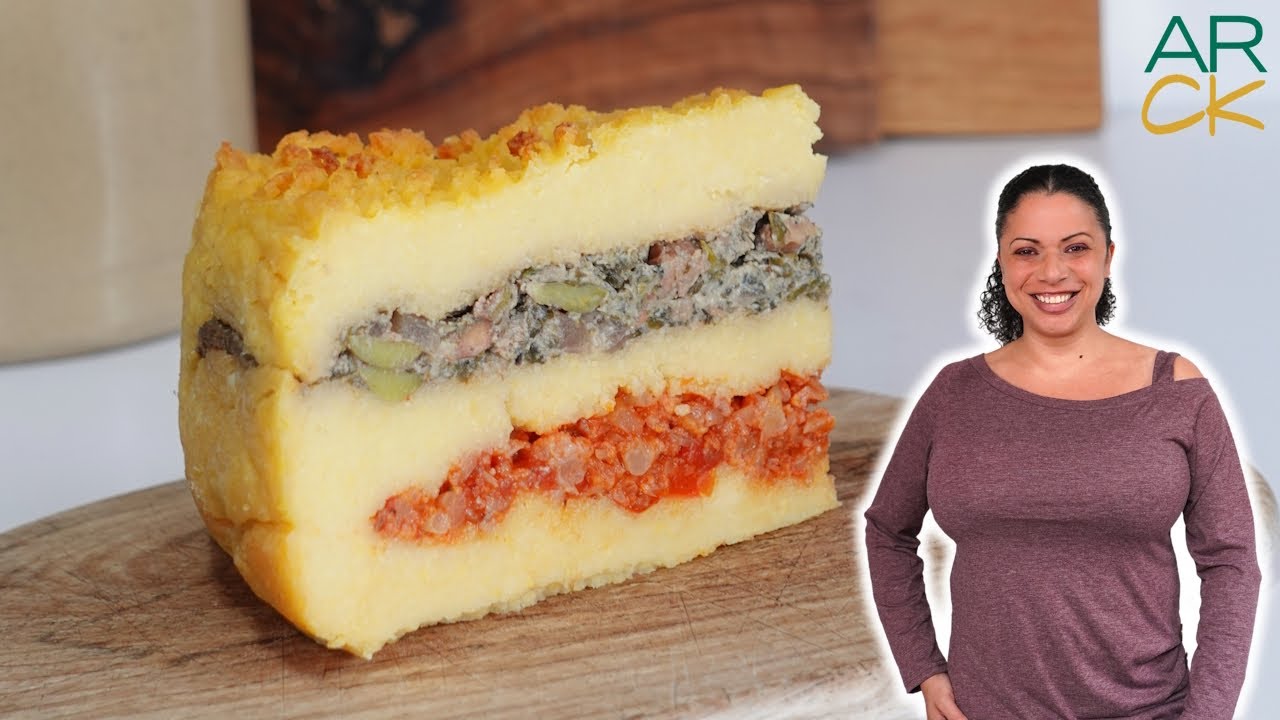This is a must try for batch cooking! | Savoury Polenta Cake