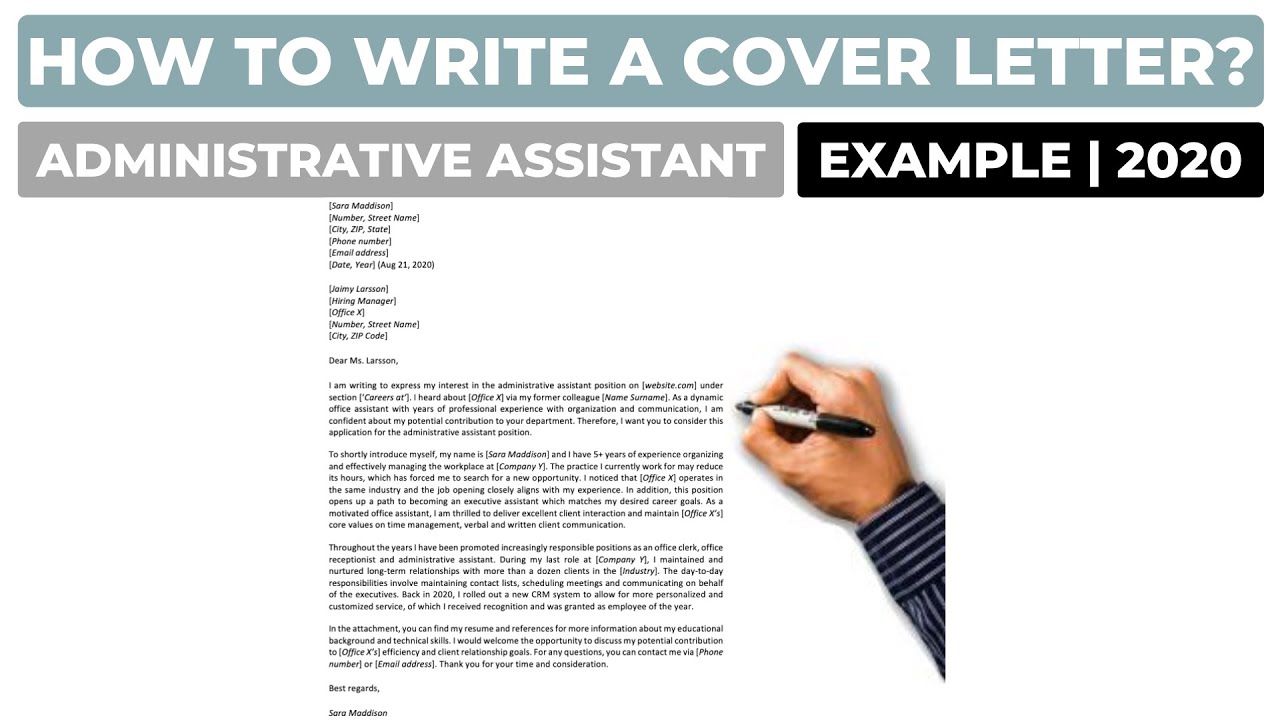 How To Write a Cover Letter For an Administrative Assistant Job? | Example