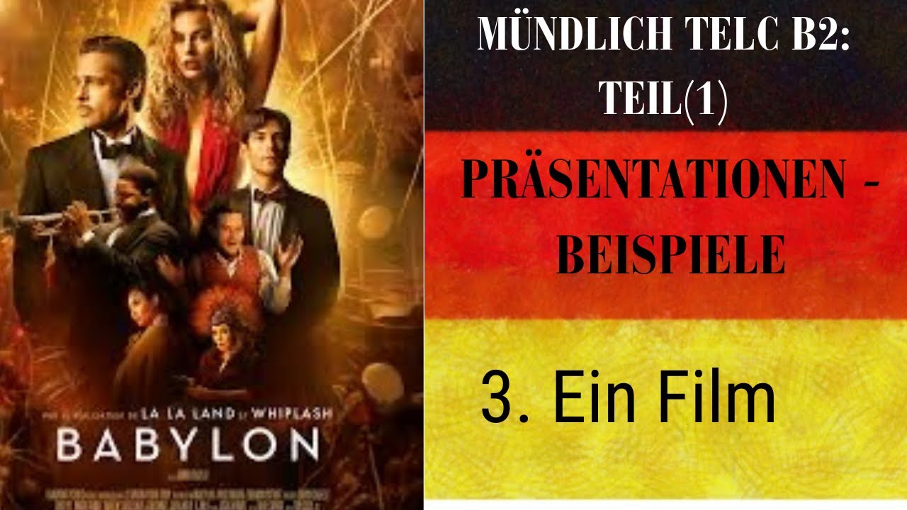 Mündlich Telc B2, Teil (1): 3- Ein Film.  تكلم عن فيلم