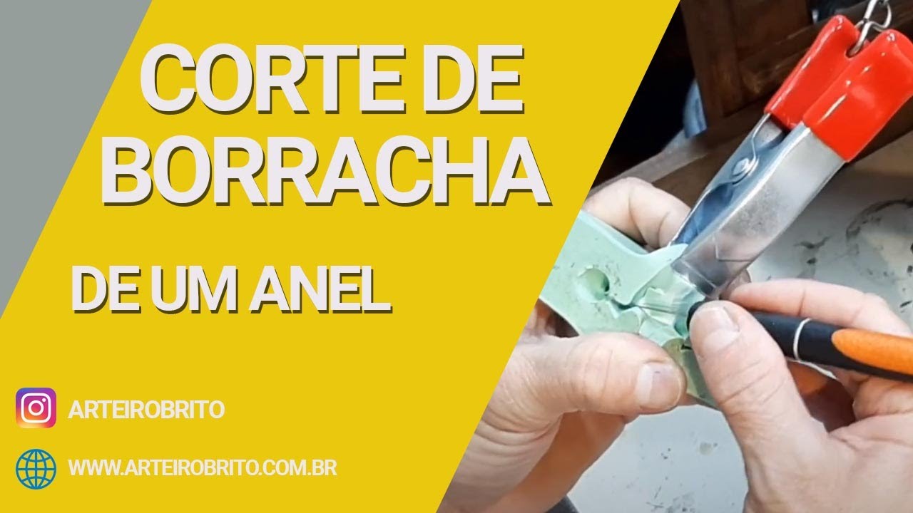 Cortando borracha de um anel