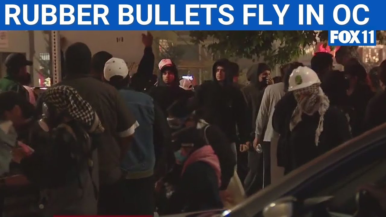 Santa Ana ICE protesters hit by rubber bullets  | FOX 11 LA