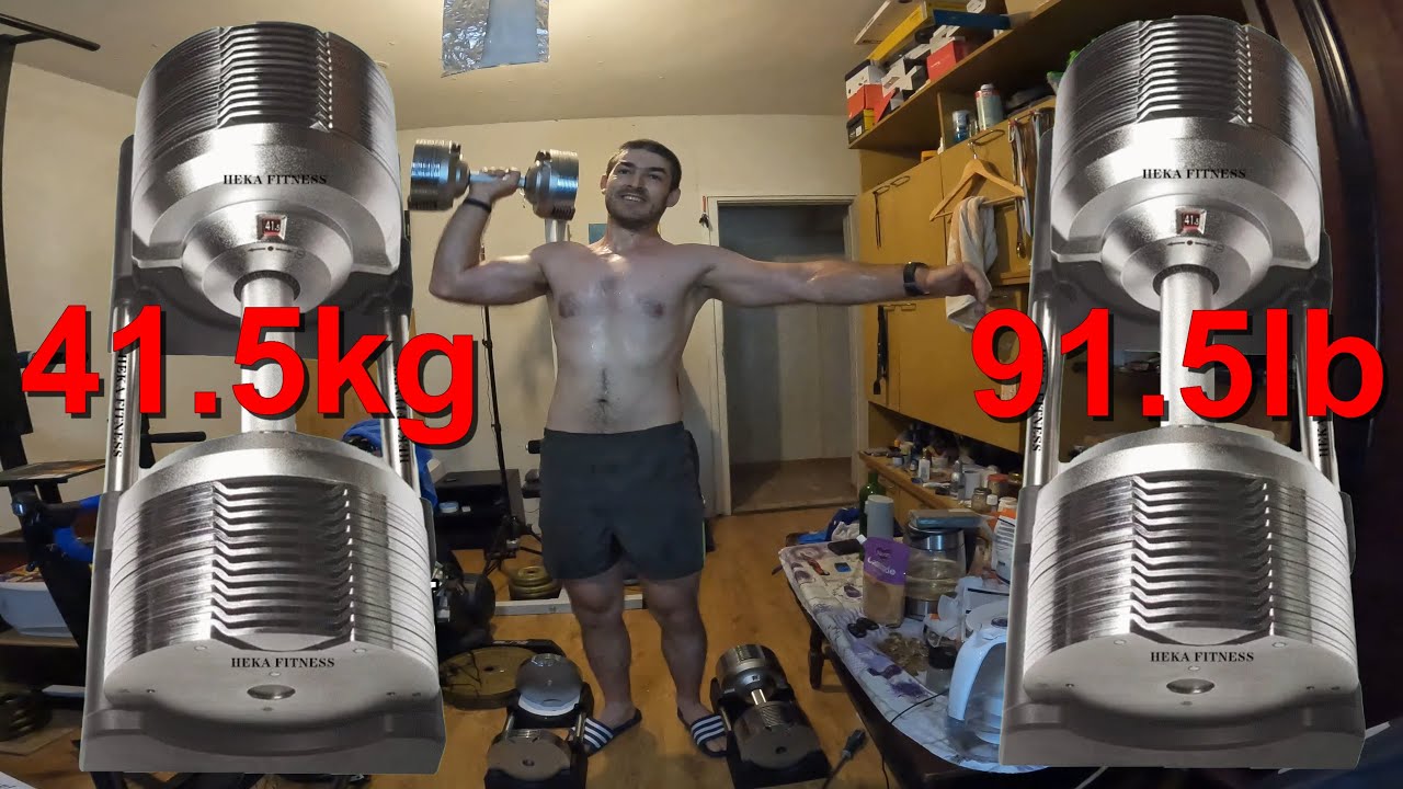 Adjustable Dumbbells 41.5kg 91.5lb Trulap Unboxing and Test