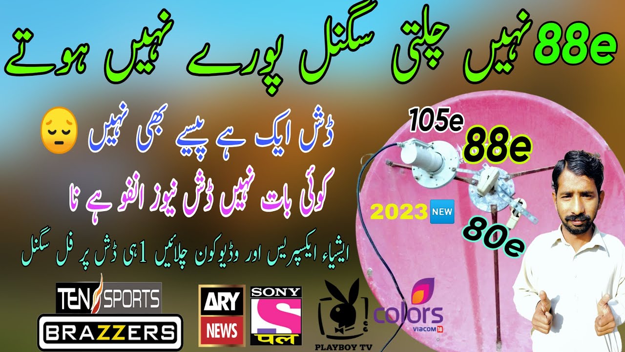 Asiasat7 105e with Videocon D2H 88e express am 80e with 88e 4 feet Dish setting