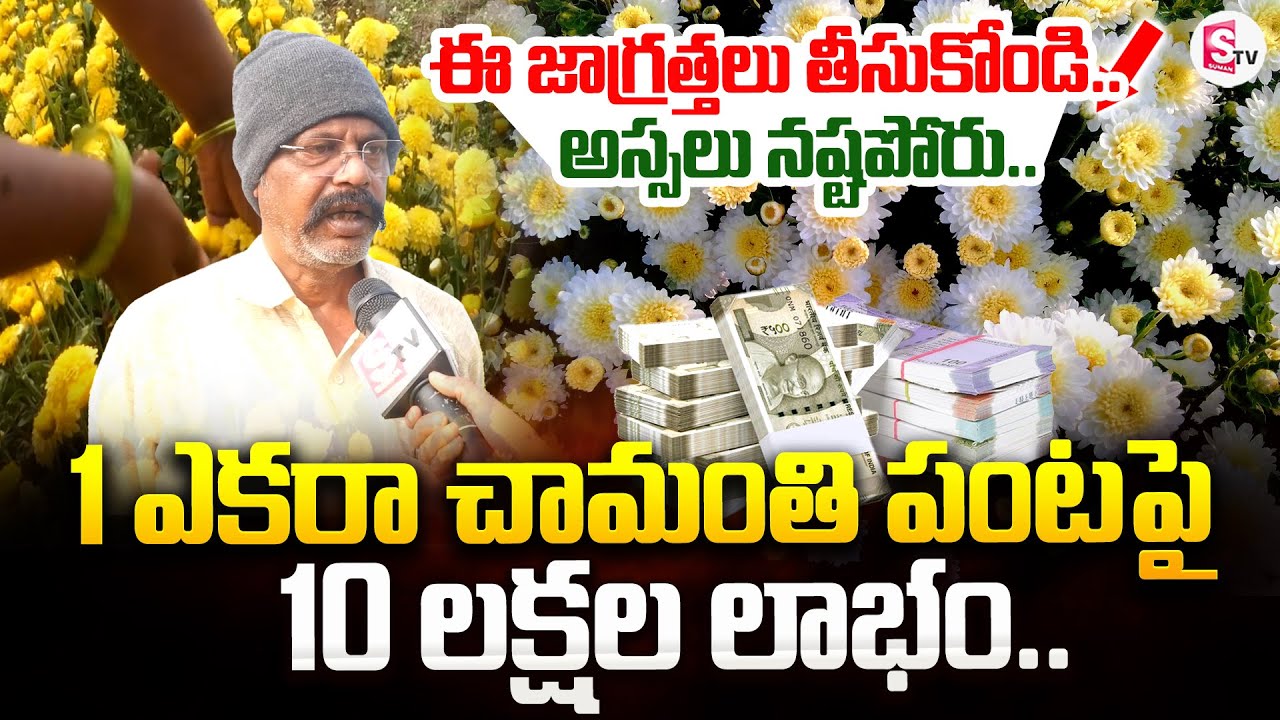 ఒక ఎకరా పంటపై 10 లక్షల లాభం | Chamanthi Former Exclusive Interview | Chamanthi Farming|SumanTV Rythu