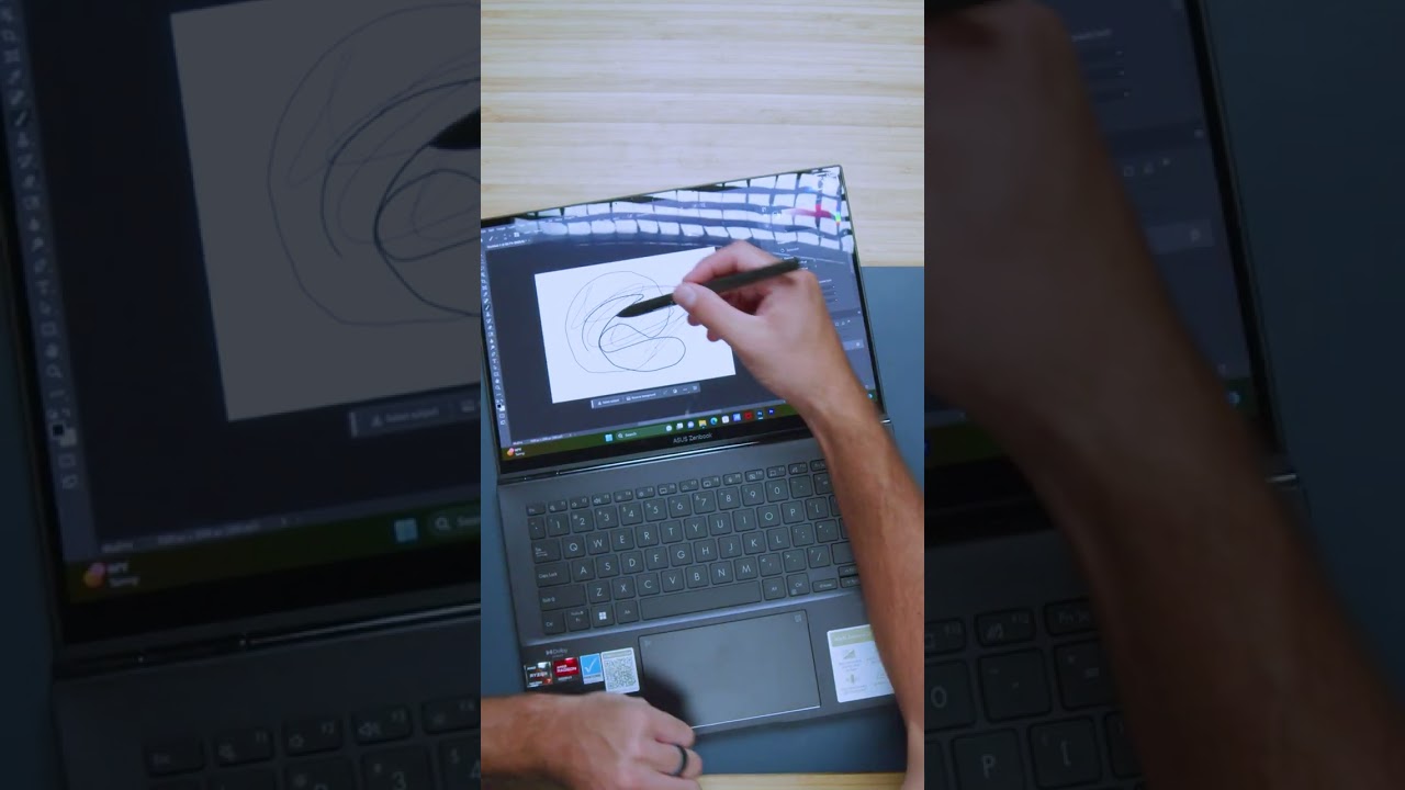 Использование пера на сенсорном экране ноутбука | ZenBook 14 OLED Touch