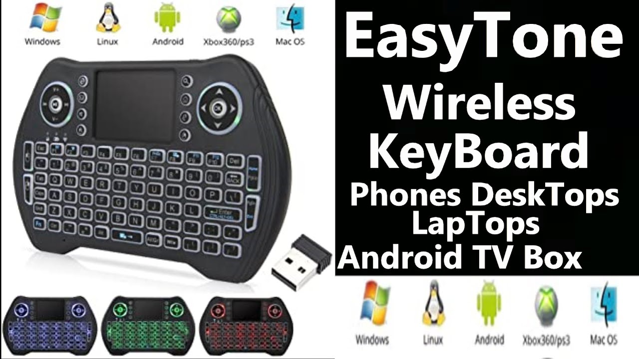 Review of EASYTONE Backlit Mini Wireless Keyboard with TouchPad Mouse Combo