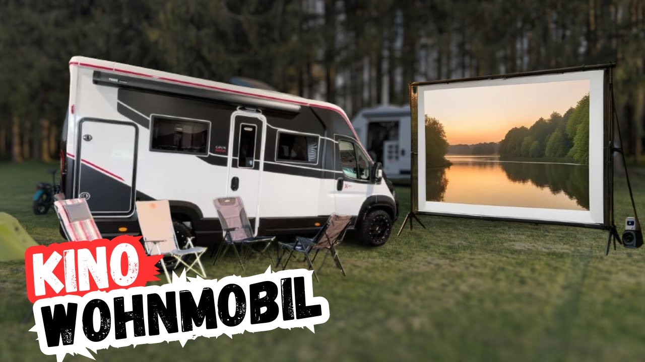 Kino im Wohnmobil & Kastenwagen | mit WiMiUS Q3 Beamer  Kino Im Camper | Günstiger als SAT
