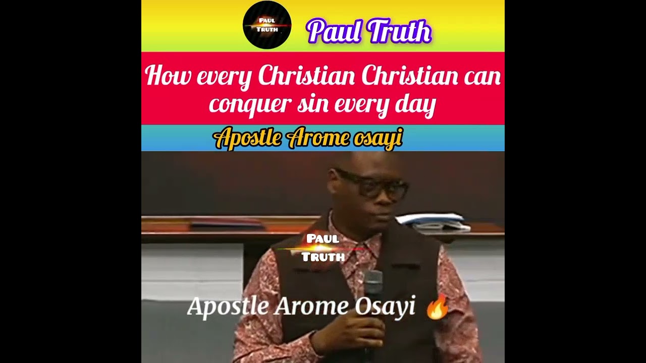 How every Christian can conquer sin every day 🔥🔥 ~ Apostle Arome osayi #prayer #singer #duet  