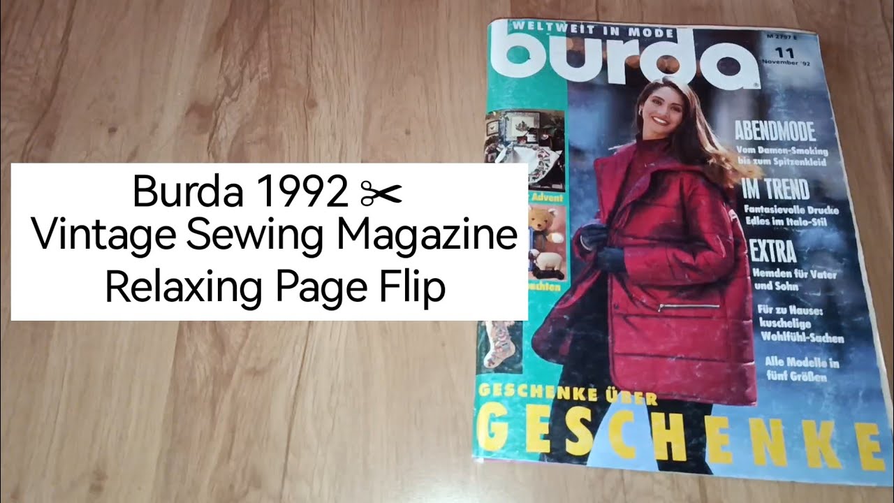 Burda 1992 ✂️ Vintage Sewing Magazine | Relaxing Page Flip