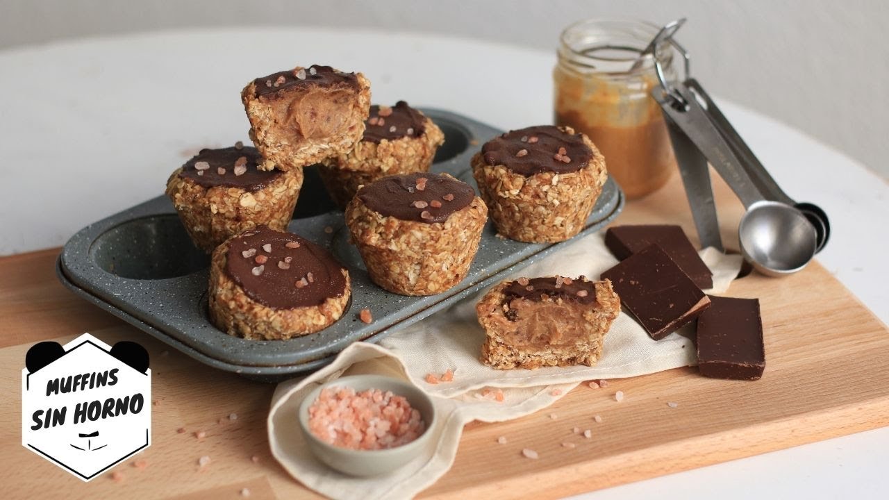 ¡MUFFINS SIN HORNO! de CARAMELO SALADO y CHOCOLATE | Living Like A Panda