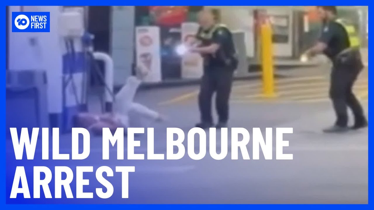 Police Taser Woman In Dramatic Arrest Fire At Petrol Station | 10 News First